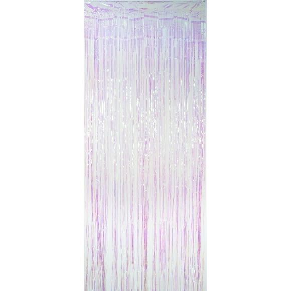 Iridescent Foil Fringe Door Curtain Hanging Decoration 8' x 3' by Way to Celebrate