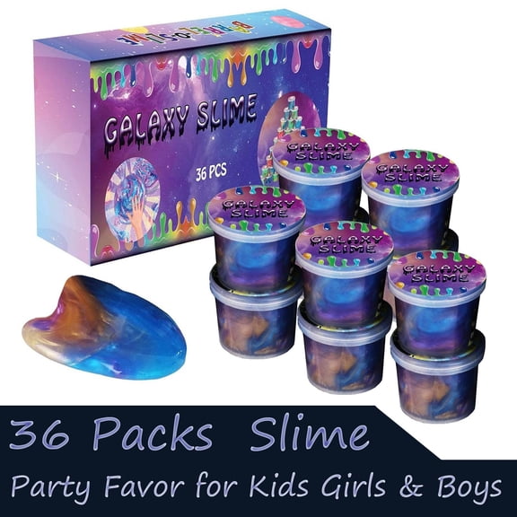 Iridescent Galaxy Modeling Material, 36 Pcs, Plastic Containers, Squeeze Set, All Ages Activities for Party, Student Party Favors, Diy Craft Kits, Bulk Party Favors, All Ages