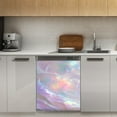 thumbnail image 1 of Iridescent Holographic Foil Texture Dishwasher Magnet Cover Decorative Sticker for Home Cabinet Kitchen 23" x26", 1 of 5