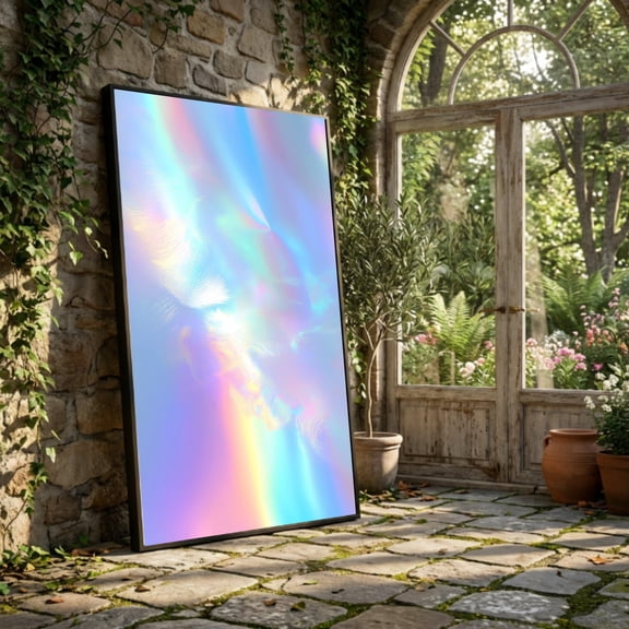 Iridescent Holographic Poster Vintage Style Wall Decor Physical Poster, Poster Only