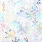 Iridescent-Holographic Snowflake-Snow Christmas Party-Decorations Garland - 6pcs Winter Girl Frozen Birthday New Year Hanging Decoration Streamers Banner, Wonderland Party Supplies Decor ZEN