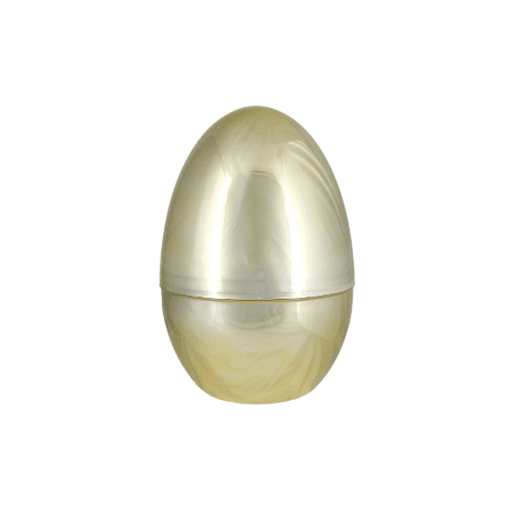 Iridescent Jumbo Plastic Egg, 12 Inch Decorative Storage Container, Lightweight PP Plastic