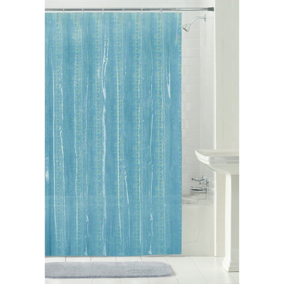 Iridescent Lightweight PEVA Shower Curtain Liner, Aqua - Mainstays
