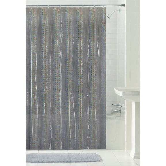 Iridescent Lightweight PEVA Shower Curtain Liner, Gray - Mainstays
