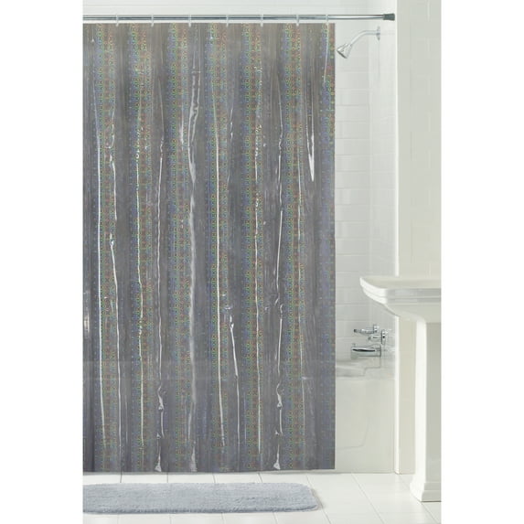 Iridescent Lightweight PEVA Shower Curtain Liner, Gray - Mainstays