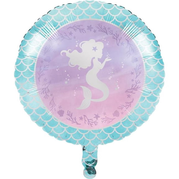 Iridescent Mermaid Party Mylar Balloon