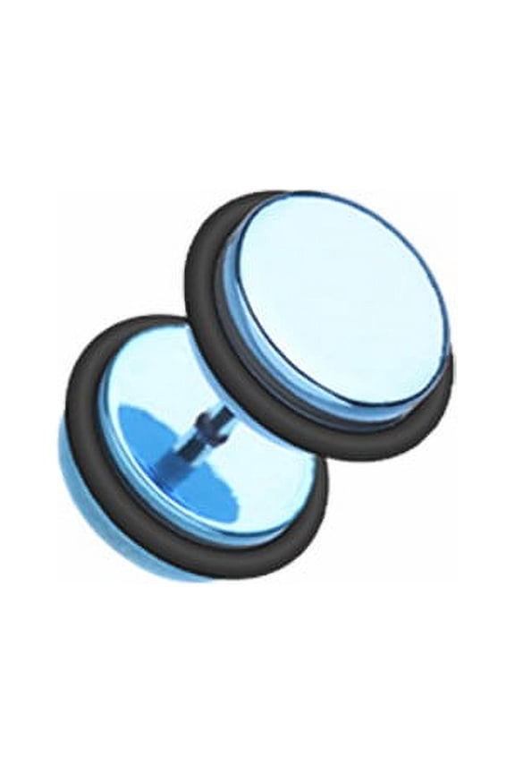 Iridescent Metallic Coat Acrylic Fake Plug with O-Rings