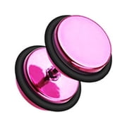 Iridescent Metallic Coat Acrylic Fake Plug with O-Rings