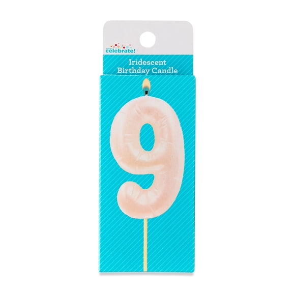 Iridescent Number 9 Birthday Candle, by Way To Celebrate
