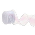 thumbnail image 1 of Iridescent Organza Ribbon Sheer Wired Shimmer Chiffon Ribbons Sparkly Fishtail Yarn Gift Ribbons for Gift Wrapping White, 1 of 6