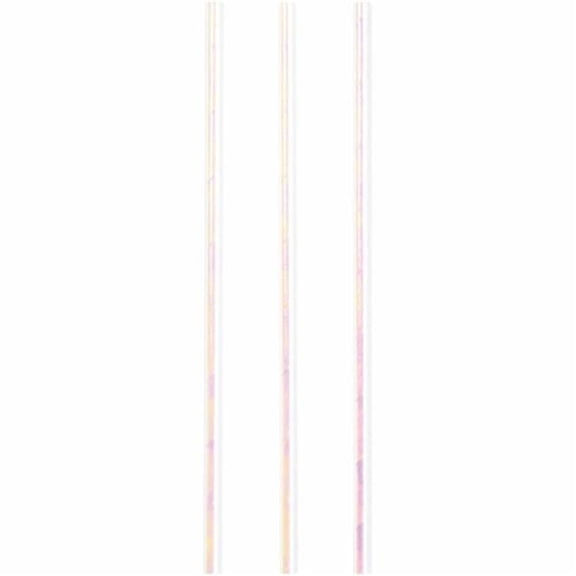 Iridescent Party Enhanced Paper Straws, 24 Count