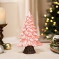 thumbnail image 1 of Iridescent Pearl Glazed Downswept Tree Christmas Decoration - 9.25" - Pink, 1 of 7