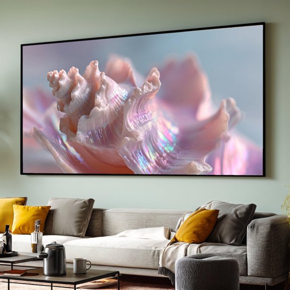 Iridescent Pink Seashell Wall Art Print