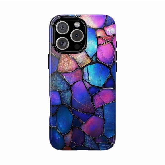 Iridescent Purple Opal Glass Effect Phone Case Shimmer Abstract for iPhone 17 16 15 14 13 12 11 Pro Max