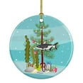 thumbnail image 1 of Iridescent Shark Merry Christmas Ceramic Ornament 2.8 in x 2.8 in, 1 of 3