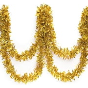 Iridescent Shimmer/Glitter , Gold - 4 Inches Wide X 25 Feet Long, Parade Float Decorations For Trailer Or Golf Cart, Christmas Décor For Home And Party