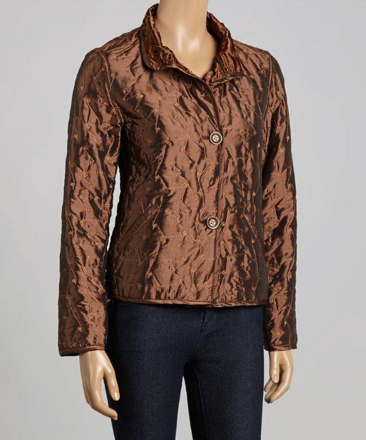 Iridescent Shimmer Quilted Jacket (Style# 7830) - Walmart.com