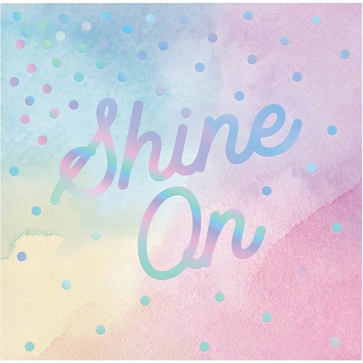 CREATIVE CONVERTING Iridescent 'Shine On' Beverage Napkin (16)