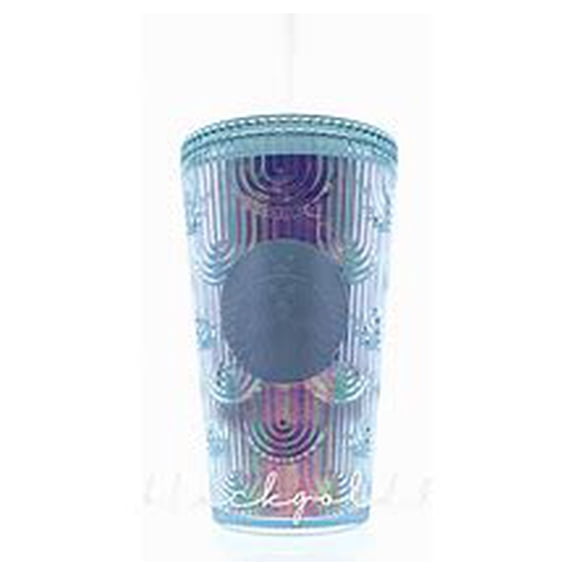 Iridescent Textured Cold Cup with Straw 24 oz Collector Drinkware