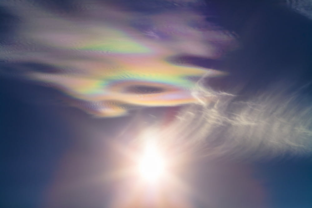 Iridescent clouds near the Sun Canvas Art - Alan DyerStocktrek Images (17 x 12)