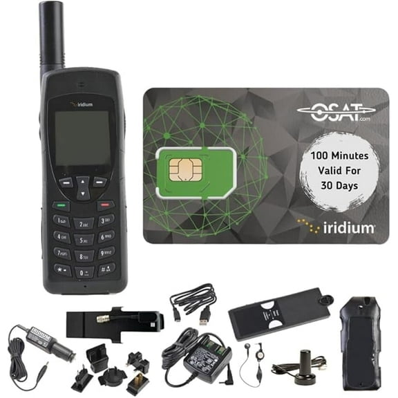 Iridium 9555 Satellite Phone | 100 Minutes |30 Day| Global Coverage | Rugged Design | Voice & SMS | Long Battery Life | Reliable Communication