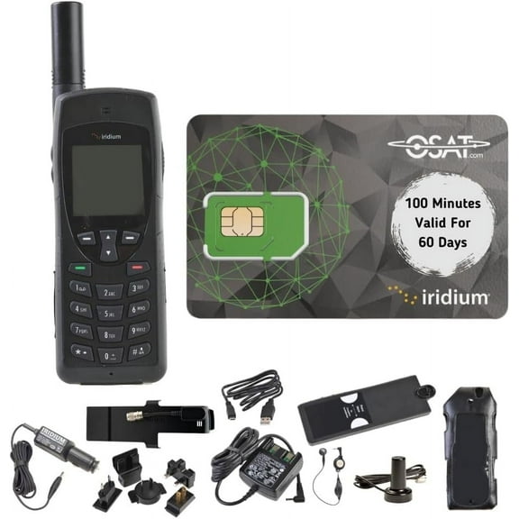 Iridium 9555 Satellite Phone | 100 Minutes | 60 Day| Global Coverage | Rugged Design | Voice & SMS | Long Battery Life | Reliable Communication