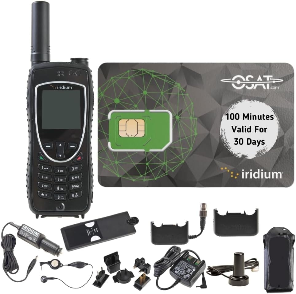 Iridium 9575 Extreme Satellite Phone | 100 Minutes | 30-Day Validity | Global Coverage | Voice & SMS | Rugged Design | Waterproof | Long Battery Life | Emergency SOS