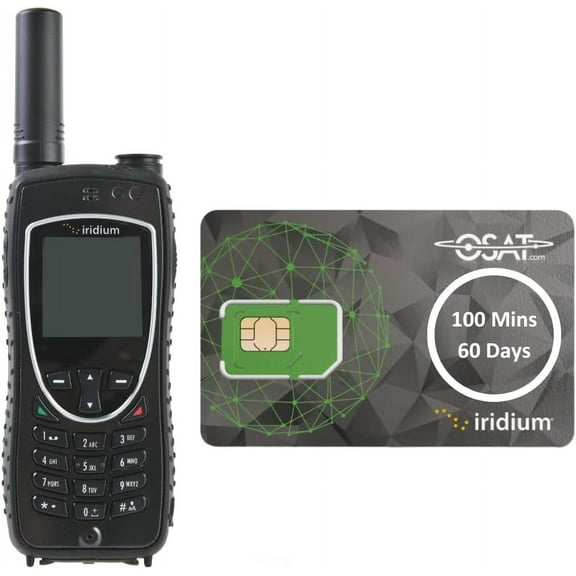 Iridium 9575 Extreme Satellite Phone | 100 Minutes | 60-Day Validity | Global Coverage | Voice & SMS | Rugged Design | Waterproof | Long Battery Life | Emergency SOS