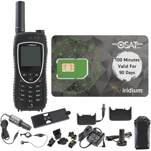 Iridium 9575 Extreme Satellite Phone | 100 Minutes | 90-Day Validity | Global Coverage | Voice & SMS | Rugged Design | Waterproof | Long Battery Life | Emergency SOS