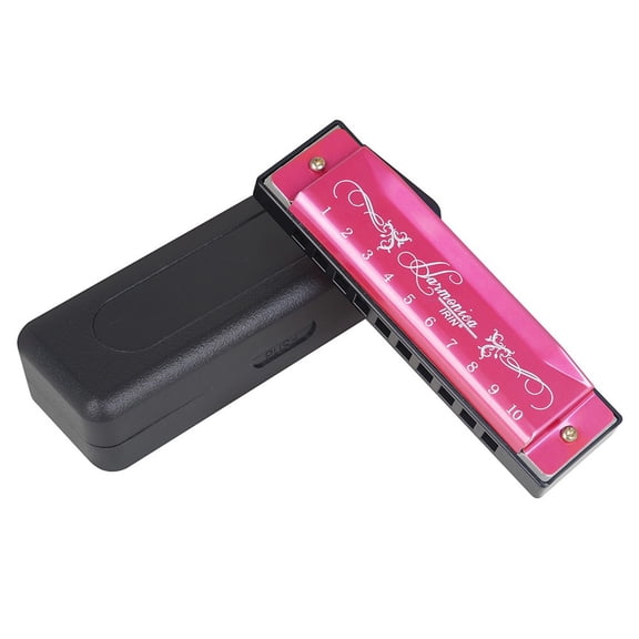 Irin 10 Holes Tremolo Harmonica In C Key For Beginners And Students Premium Stainless Steel Cover And Edible Resin Body