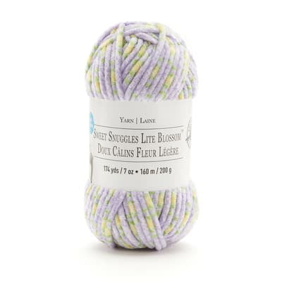Loops & Threads Iris Blossom Sweet Snuggles Lite Yarn - Super Bulky Weight Yarn for Knitting, Crochet, Weaving, Arts & Crafts, 12 Pack