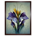 thumbnail image 1 of Iris Bouquet Modern Watercolour Art Print Framed Poster Wall Decor 12x16 inch, 1 of 5