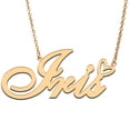 thumbnail image 1 of Iris Custom Name Necklace Customized Personalized Plated Name Necklace for Mother Daughter Friendship Women Valentine's Day Christmas Birthday New Year Gold, 1 of 7
