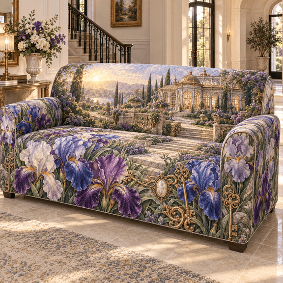 Iris Heirloom Keyhouse Estate Quilted Sofa Cover