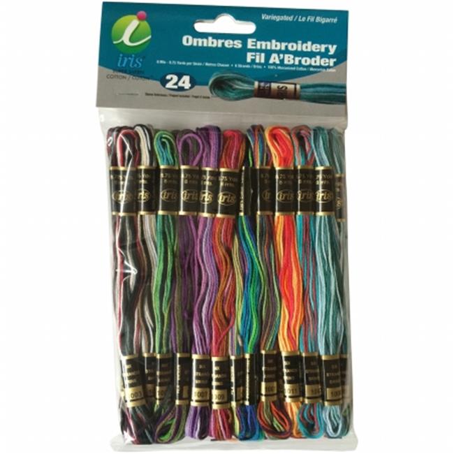 Embroidery Thread Pack 8.75yd 24/PkgOmbres