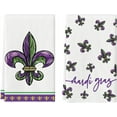 thumbnail image 1 of Iris Mardi Gras Kitchen Towels Dish Towels, 18x26 Inch Seasonal Decoration Hand Towels Set of 2, 1 of 6