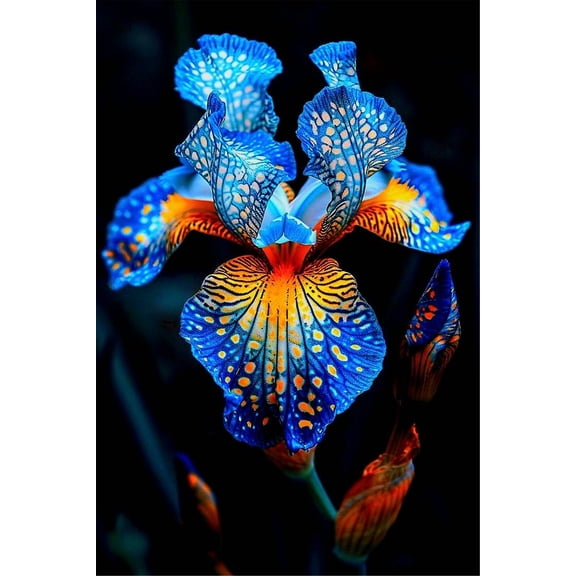 Iris-(Non-Artificial) -Ornamental-Premium Garden Stakes-Home Decoration -Beautiful Gift Garden-Bloom Year After Year