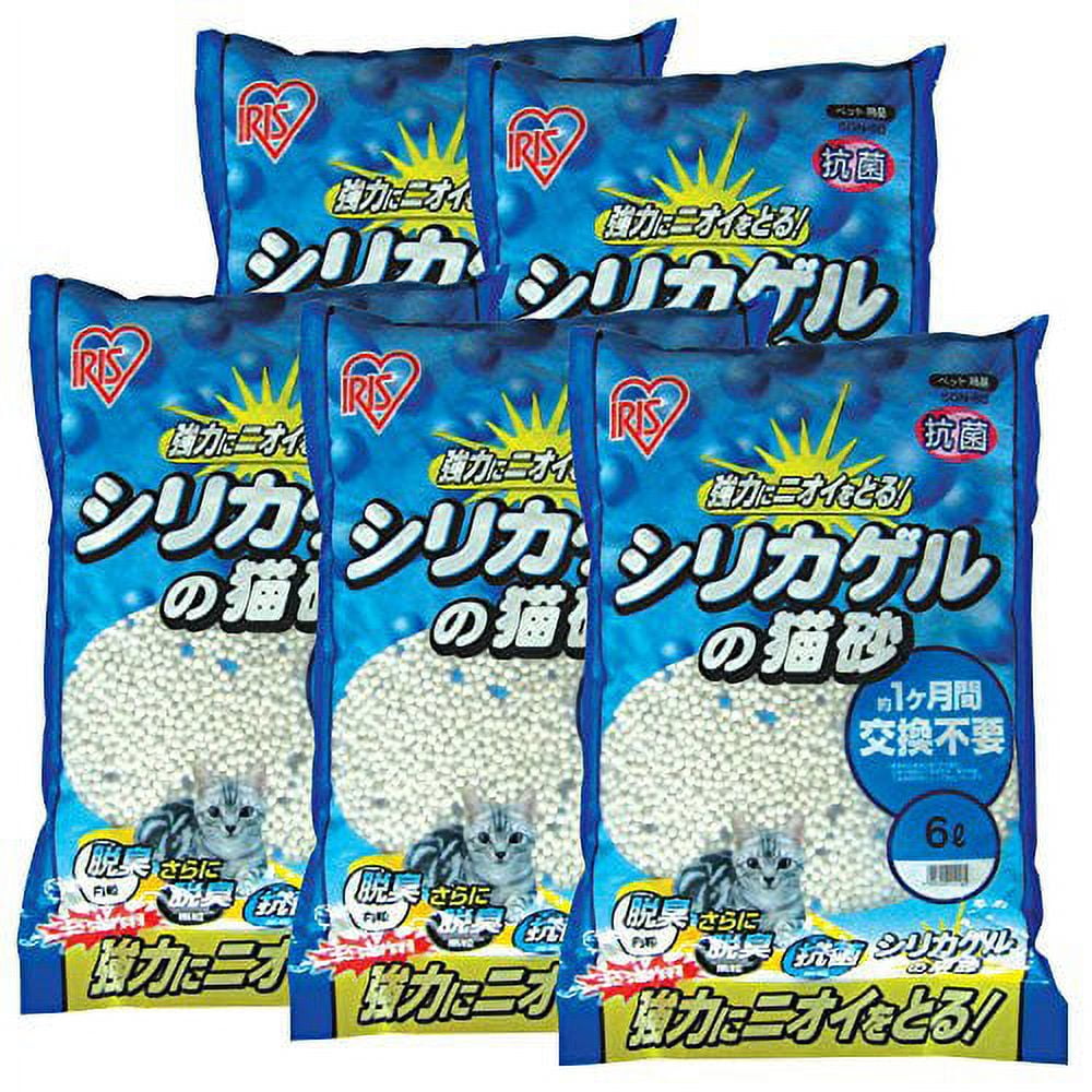 Iris Ohyama Silica gel cat sand 6L x 5 bags Bulk purchase Walmart