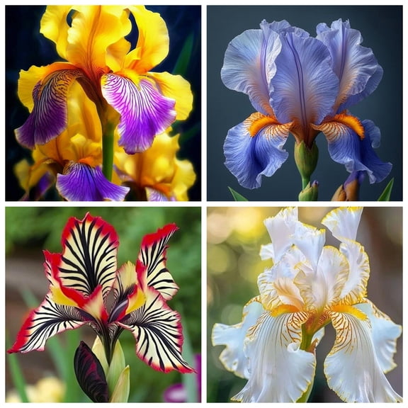 Iris for Planting-(Non-Artificial)-Simple to Cultivate, Fast Germination, Bright Mixed Color Blooms, Perfect for Home Garden, Flowering Year After Year