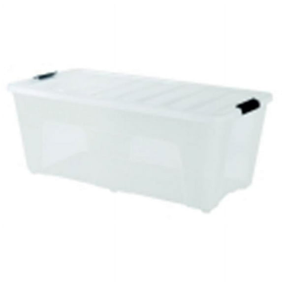 Iris Pull Stack Storage Box With Handle, 53.6 Quart