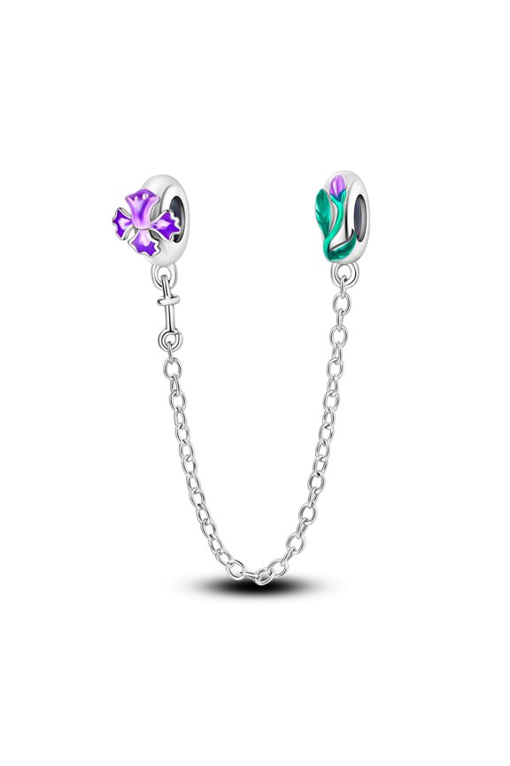 Iris Safety Chain Charm, Compatible with Most Bracelet, Charm for Bracelet