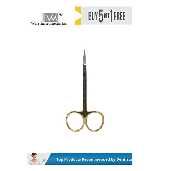 Iris Scissors, Curved, 11.5cm Tungsten Carbide