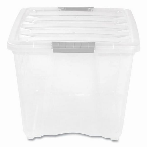 Iris Stack & Pull 54 Qt. Latch Lid Storage Bin Clear (100243) 516433