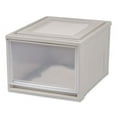 thumbnail image 1 of Iris Stackable Storage Drawer, 10.85 gal, 15.75" x 19.62" x 11.5", Gray/Translucent Frost (170523), 1 of 1