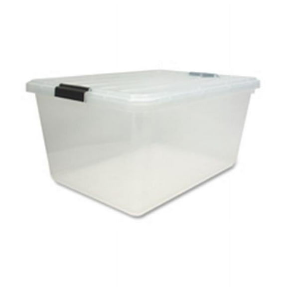 Iris Storage Box W-Lid- 91 Quart- Clear