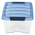 thumbnail image 1 of IRIS Stack and Pull Latching Flat Lid Storage Box 3.23 gal, 10.9" x 16.5" x 6.5", Clear/Translucent Blue, 1 of 2