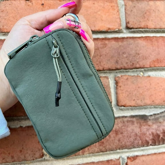 The Iris' Wallet Zip Card Case with Id Window the Iris Pouch Multifunctional Wristlet Keychain Wallet,Water Resistant Zip Keychain Wallet for Women Men