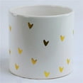 thumbnail image 1 of AI-CE00-703-Q02 White with Gold Hearts Planter - Set of 2, 1 of 2