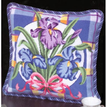 Iris on Plaid