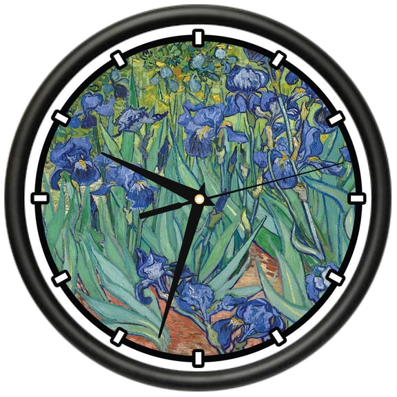 Irises  Design Wall Clock | Precision Quartz Movement | Décor For School Class Office Bedroom Decoration
